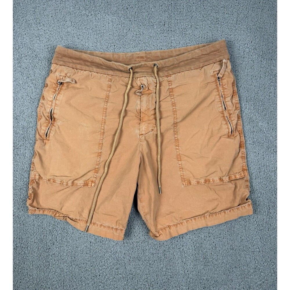 James Perse Shorts Womens Size 3 Orange Cotton Cargo Pockets Drawstring